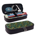 thumbnail image 1 of Lsque Jungle Leopard Yellow Printed Big Capacity PU Leather Pencil Case Large Pencil Pouch Stationery Pen Bag Pencil Holder for Teen, 1 of 6
