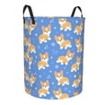 thumbnail image 1 of Lsque Kawaii Corgi pattern Laundry Hamper Basket, Tall Woven Rope Hamper Basket for Clothes, Lightweight Storage Basket, Collapsible Waterproof-Medium, 1 of 8