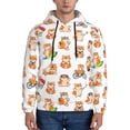 thumbnail image 1 of Lsque Kawaii Shiba Dog Pattern Casual Men's Hoodie,Hooded Sweatshirt with Kangaroo Pocket,Pullover Hoodie-XX-Large, 1 of 7