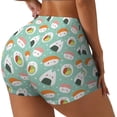 thumbnail image 1 of Lsque Kawaii Sushi Pattern High Waisted Biker Shorts for Women-Tummy Control Fitness Athletic Workout Running Yoga Gym Shorts,Moisture-Wicking-X-Large, 1 of 9