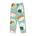 thumbnail image 1 of Lsque Kawaii Sushi Print Women's Pajama Pants, Lounge Pant - Comfortable Home Wear,Elastic Waistband, Stylish Design-Small, 1 of 9