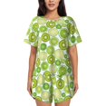 thumbnail image 1 of Lsque Kiwi Lemon Women's Short-Sleeved Pajama Set - 2 Piece Soft and Lightweight Sleepwear Set-4X-Large, 1 of 9