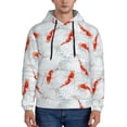 thumbnail image 1 of Lsque Koi Fish Corals,Spring Summer Pattern Casual Men's Hoodie,Hooded Sweatshirt with Kangaroo Pocket,Pullover Hoodie-XX-Large, 1 of 7