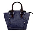 thumbnail image 1 of Lsque LOVE Pattern Leather Rivet Shoulder Bag – Elegant Genuine Leather & Microfiber PU Crossbody with Detachable Adjustable Strap, 1 of 5