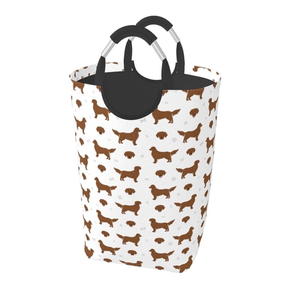 Lsque Labrador Retriever Dog Laundry Basket, Laundry Hamper, Dirty Clothes Hamper for Laundry, Collapsible, Waterproof Laundry Baskets with Aluminum Handles for Laundry, Dorm, Family