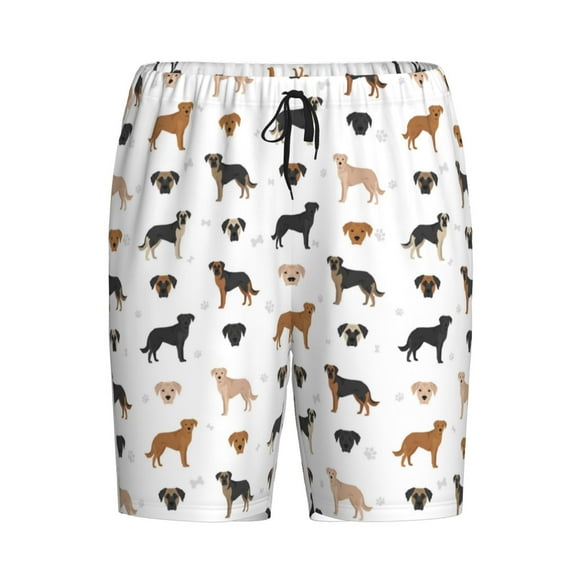 Lsque Labrador Retriever Dog Mens Sleep Pajama Shorts,Short Pajama Pants, Cotton Ultra-Soft Knit-Small
