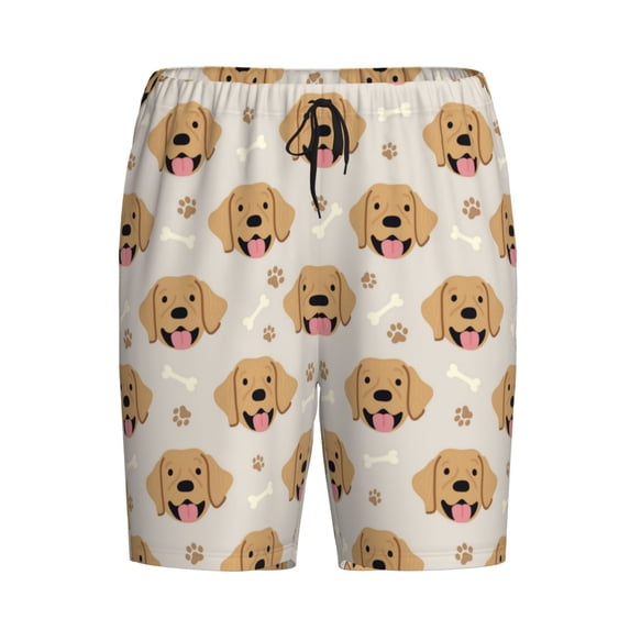 Lsque Labrador Retriever Dog Mens Sleep Pajama Shorts,Short Pajama Pants, Cotton Ultra-Soft Knit-Small
