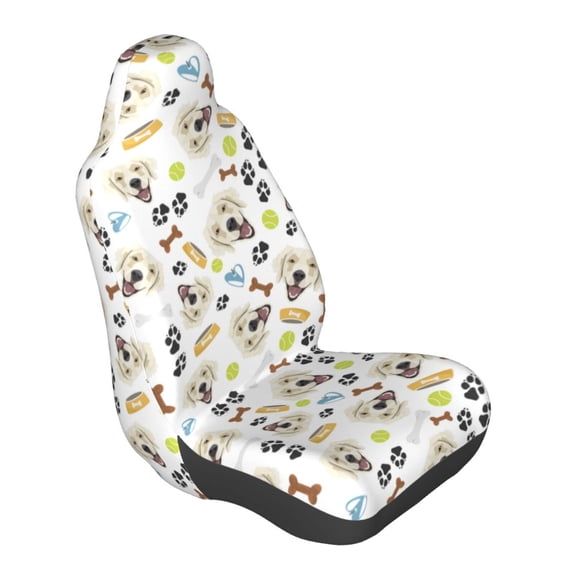 Lsque Labrador Retriever Dog Pattern Car Seat Covers for Front Seats , Waterproof Seat Covers for Cars, Sporty Front Seat Covers,Car Seat Cover Protector Front Seats