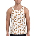 thumbnail image 1 of Lsque Labrador Retriever Dog Pattern Mens Tank Tops Muscle Athletic Quick Dry Sleeveless Workout Fitness T Shirts Beach Tank Top, Loose-fit Sleeveless Shirt for Men-Medium, 1 of 7
