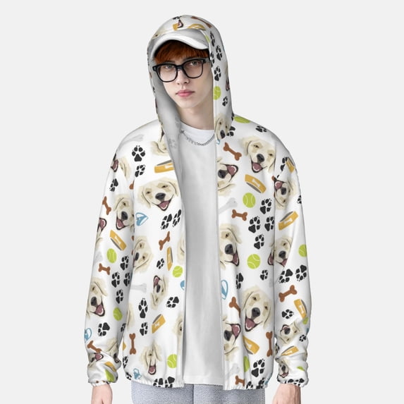 Lsque Labrador Retriever Dog UPF 50+ Lightweight Sun Protection Men's Women's Long Sleeve Shirt, Hoodie Performance -Large