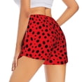 thumbnail image 1 of Lsque Ladybug Dotted Printed Women's Running Shorts with Liner Pockets,Elastic Quick Dry Workout Athletic Gym Yoga Shorts,Womens High Waist Shorts-Small, 1 of 9