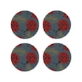 thumbnail image 1 of Lsque Ladybug Pattern 4" Drink Coasters Set of 4, PVC Leather Absorbent Coasters, Table Coaster Set Decorative Coffee Cup Coasters Housewarming Gift -Round Shape, 1 of 6