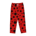 thumbnail image 1 of Lsque Ladybug Pattern Print Women's Pajama Pants, Lounge Pant - Comfortable Home Wear,Elastic Waistband, Stylish Design-Large, 1 of 9