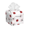 thumbnail image 1 of Lsque Ladybug With Dandelion Printed Tissue Box Cover Holder, Facial Paper Organizer Dispenser,Square with Bottom Belt, PVC Leather Decorative Organizer, 1 of 8