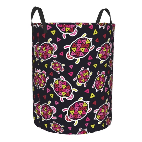 Lsque Ladybug pattern Laundry Hamper Basket, Tall Woven Rope Hamper Basket for Clothes, Lightweight Storage Basket, Collapsible Waterproof-Small