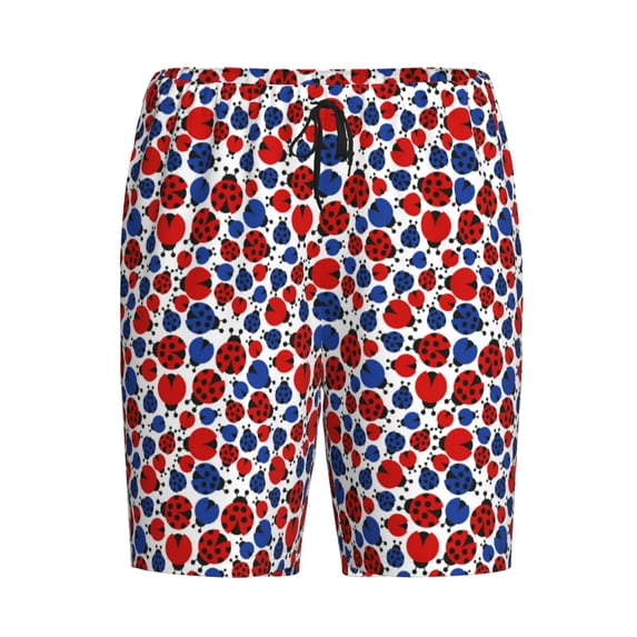 Lsque Ladybugs Mens Sleep Pajama Shorts,Short Pajama Pants, Cotton Ultra-Soft Knit-XX-Large