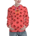 thumbnail image 1 of Lsque Ladybugs On Red Polka Dot Pattern Casual Women's Hoodie,Hooded Sweatshirt with Kangaroo Pocket,Pullover Hoodie with Eye-catching Drawstrings-X-Large, 1 of 7