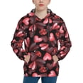 thumbnail image 1 of Lsque Ladybugs and Red Hearts Patten Youth Hoodie Sweatshirt Pullover with Kangaroo Pocket Boys and Girls Hoodie Warm Hoodie for Kids-Large, 1 of 6