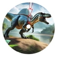 thumbnail image 1 of Lsque Lake Forest Dinosaur A Print Christmas Tree Skirt, Tree Skirt with Ties or Velcro, Perfect for Holiday Decorations, Halloween, and New Year-30", 1 of 7