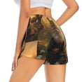 thumbnail image 1 of Lsque Lakeside Flower Field Cat Printed Women's Running Shorts with Liner Pockets,Elastic Quick Dry Workout Athletic Gym Yoga Shorts,Womens High Waist Shorts-Medium, 1 of 9