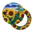 thumbnail image 1 of Lsque Landscape With Sunflowers Round Bar chair cushion covers Velvet Fabric Premium Comfort Protects from Scratches and Stains for 14-17 Inch Chair- 13 inch, 1 of 7