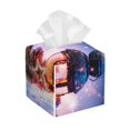 thumbnail image 1 of Lsque Lantern On Snow With Christmas Printed Tissue Box Cover Holder, Facial Paper Organizer Dispenser,Square with Bottom Belt, PVC Leather Decorative Organizer, 1 of 8