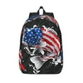 thumbnail image 1 of Lsque Largemouth Bass Fish in USA Pattern Canvas Daypack, Durable Backpack, High-quality Versatile Backpack,Vintage Compact Backpack-Medium, 1 of 6