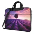 thumbnail image 1 of Lsque Lavender Field Sunset Pattern Laptop Bag – Portable & Slim Single-Shoulder Computer Case with Adjustable Strap, Protective, Lightweight for 13”/14”/15.6” Laptops, 1 of 8
