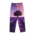 thumbnail image 1 of Lsque Lavender Field Sunset Print Women's Pajama Pants, Lounge Pant - Comfortable Home Wear,Elastic Waistband, Stylish Design-Small, 1 of 9