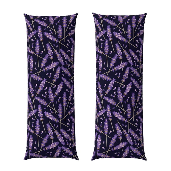 Lsque Lavender Flowers Body Pillow Case Cover,Ultra-Soft Microfiber Bed Pillow Cases 20x54 inches,Elegant Bedding,Breathable Durable Pillow Cover with Envelope Closure
