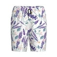 thumbnail image 1 of Lsque Lavender Flowers Mens Sleep Pajama Shorts,Short Pajama Pants, Cotton Ultra-Soft Knit-Large, 1 of 9