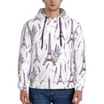 thumbnail image 1 of Lsque Lavender Flowers Pattern Casual Men's Hoodie,Hooded Sweatshirt with Kangaroo Pocket,Pullover Hoodie-Small, 1 of 7