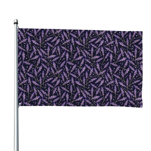 Lsque Lavender Flowers Pattern Flag,Lavender Flowers Printed Garden Flag 48 x 72 in - Double Sided Small Flags for Yard