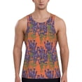 thumbnail image 1 of Lsque Lavender Flowers Pattern Mens Tank Tops Muscle Athletic Quick Dry Sleeveless Workout Fitness T Shirts Beach Tank Top, Loose-fit Sleeveless Shirt for Men-X-Large, 1 of 7
