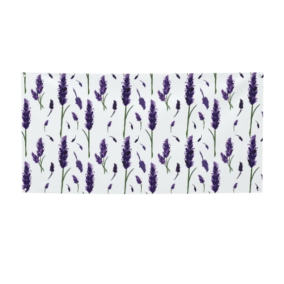 Lsque Lavender Flowers Pattern Party Banner, Festive Banner , Holiday Celebrations and Events for Carnival Birthday Party Festival Decorations-Medium