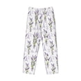 thumbnail image 1 of Lsque Lavender Flowers Print Men's Pajama Pants, Lounge Pant - Comfortable Home Wear,Elastic Waistband, Stylish Design-Small, 1 of 9