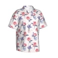 thumbnail image 1 of Lsque Lavender Flowers pattern Hawaiian Shirt for Men, Unisex Summer Beach Casual Short Sleeve Button Down Shirts-X-Large, 1 of 9