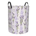 thumbnail image 1 of Lsque Lavender Flowers pattern Laundry Hamper Basket, Tall Woven Rope Hamper Basket for Clothes, Lightweight Storage Basket, Collapsible Waterproof-, 1 of 8