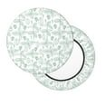 thumbnail image 1 of Lsque Leaf Print Round Bar chair cushion covers Velvet Fabric Premium Comfort Protects from Scratches and Stains for 14-17 Inch Chair- 13 inch, 1 of 7