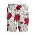 thumbnail image 1 of Lsque Leaves And Anemone Mens Sleep Pajama Shorts,Short Pajama Pants, Cotton Ultra-Soft Knit-Medium, 1 of 9