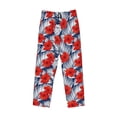 thumbnail image 1 of Lsque Leaves And Flowers Print Men's Pajama Pants, Lounge Pant - Comfortable Home Wear,Elastic Waistband, Stylish Design-X-Large, 1 of 9