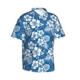 thumbnail image 1 of Lsque Leaves And Flowers pattern Hawaiian Shirt for Men, Unisex Summer Beach Casual Short Sleeve Button Down Shirts-X-Large, 1 of 9