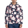 thumbnail image 1 of Lsque Leaves Flower Pattern Casual Men's Hoodie,Hooded Sweatshirt with Kangaroo Pocket,Pullover Hoodie-Large, 1 of 7