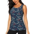 thumbnail image 1 of Lsque Leaves Snowflakes Printed Workout Tank Tops for Women, Athletic Sports Tank Tops, Compression Sleeveless Dry Fit Shirts,Sleeveless Yoga Shirt-Large, 1 of 9