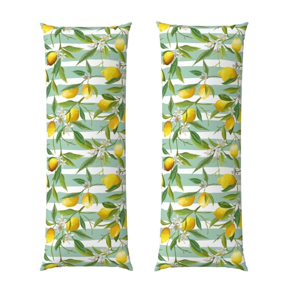 Lsque Lemon Body Pillow Case Cover,Ultra-Soft Microfiber Bed Pillow Cases 20x54 inches,Elegant Bedding,Breathable Durable Pillow Cover with Envelope Closure