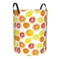 thumbnail image 1 of Lsque Lemon Orange pattern Laundry Hamper Basket, Tall Woven Rope Hamper Basket for Clothes, Lightweight Storage Basket, Collapsible Waterproof-Small, 1 of 8