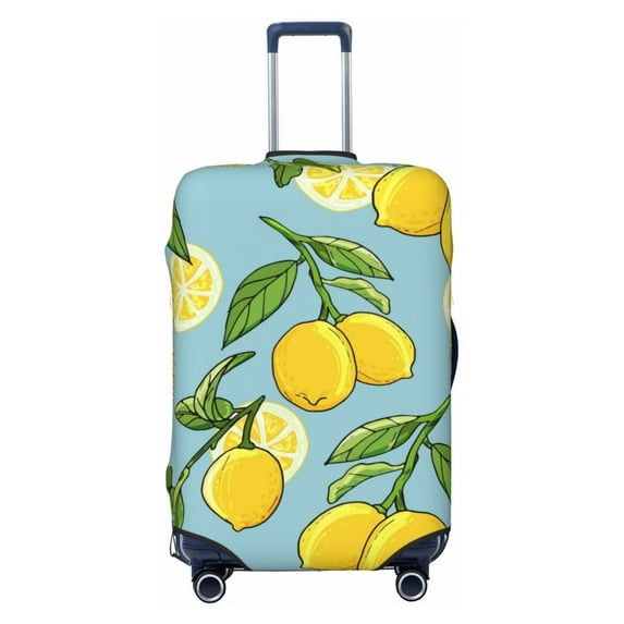 Lsque Lemon Printed Luggage Cover, Travel Luggage Protector,Scratch and Dirt Resistant, Fits 18-32 Inch Luggage - Large