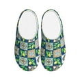 thumbnail image 1 of Lsque Lemon and Leaves Pattern Womens Comfort Cotton on Scuff With Memory Foam and Anti-skid Sole Slipper-37/38, 1 of 7