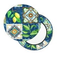 thumbnail image 1 of Lsque Lemon and Leaves Round Bar chair cushion covers Velvet Fabric Premium Comfort Protects from Scratches and Stains for 14-17 Inch Chair- 13 inch, 1 of 7