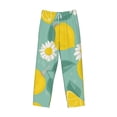 thumbnail image 1 of Lsque Lemons Chamomile Flowers And Leaves Print Men's Pajama Pants, Lounge Pant - Comfortable Home Wear,Elastic Waistband, Stylish Design-XX-Large, 1 of 9